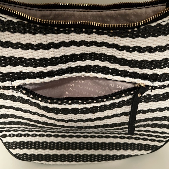 Kate Spade Black & White Leather Purse LIKE NEW - Picture 5 of 8